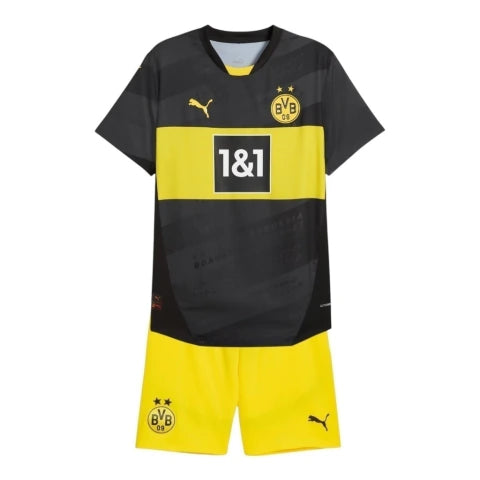 Kit Infantil Borussia Dortmund II 24/25 - Puma - Preto e amarelo