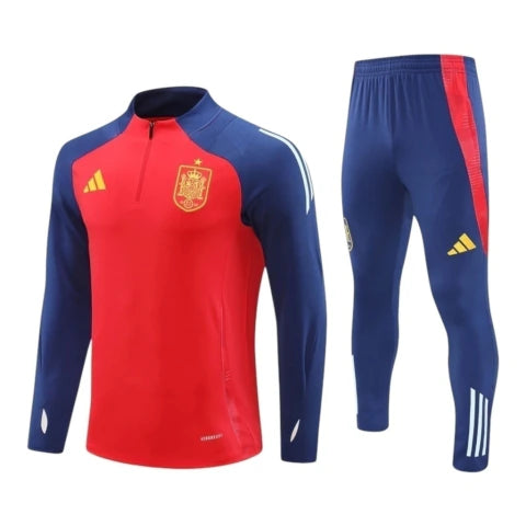 Conjunto Seleção Espanha Treino 24/25 - Masculino Adidas - Azul e vermelho
