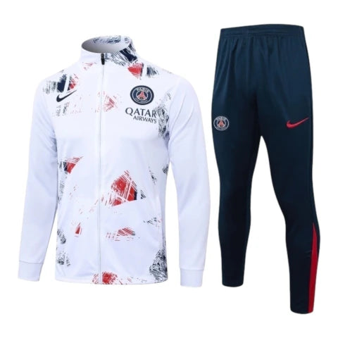 Conjunto Paris Saint-Germain II 24/25 - Masculino Nike - Branco com detalhes em vermelho e azul