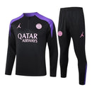 Conjunto Paris Saint-Germain Treino 24/25 - Masculino Jordan - Preto com detalhes em roxo