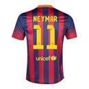 Camisa Retrô Barcelona I 2013/14 - Masculina Nike - Azul e vermelha com detalhes em amarelo