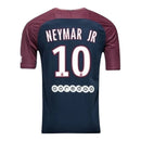 Camisa Retrô Paris Saint-Germain I 2017/18 - Masculina Nike - Azul com detalhes em roxo