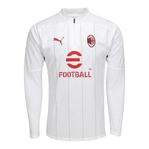 Camisa AC Milan Pré-jogo 25/26 manga longa - Torcedor Puma Masculina - Branca