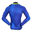 Camisa Seleção Brasileira II 25/26 manga longa - Jogador Nike Masculina - Azul com detalhes em verde