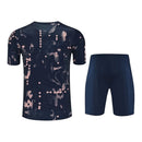 Kit Treino adulto - Camisa e Shorts - Chelsea Nike 24/25 - Azul com detalhes em salmão