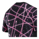 Camisa Paris Saint-Germain Pré-jogo 25/26 - Torcedor Jordan Masculina - Preta com detalhes em rosa