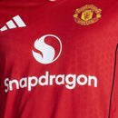 Camisa Manchester United I 25/26 - Torcedor Adidas Feminina - Vermelha com detalhes em preto