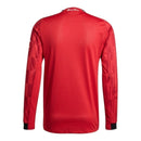 Camisa Manchester United I 25/26 manga longa - Torcedor Adidas Masculina - Vermelha com detalhes em preto