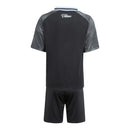 Kit Infantil Aston Villa II 25/26 - Adidas - Preto e cinza