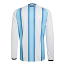 Camisa Seleção Argentina I 26/27 manga longa - Torcedor Adidas Masculina - Branca e azul