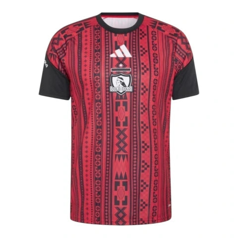 Camisa Colo Colo Pré-jogo 26/27 - Torcedor Adidas Masculina - Vermelha e preta