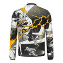 Camisa Real Madrid Pré-jogo Marvel Avengers 25/26 manga longa - Torcedor Adidas Masculina - Branca com detalhes em preto e amarelo