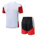 Kit Treino adulto - Camisa e Shorts - Seleção Alemanha Adidas 26/27 - Branco e preto com detalhes em amarelo e vermelho