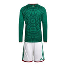 Kit Infantil Seleção México I 26/27 manga longa - Adidas - Verde e branco
