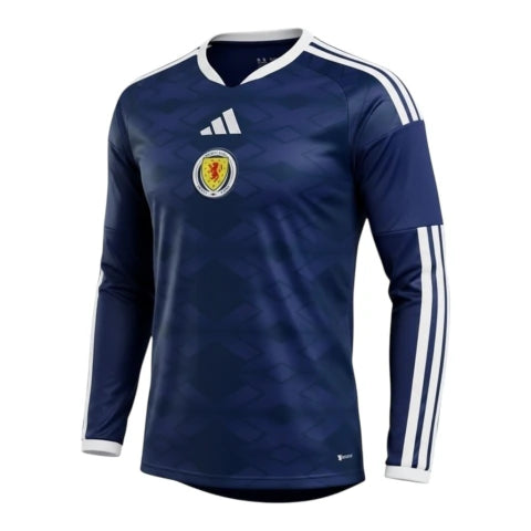Camisa Seleção Escócia I 26/27 manga longa - Torcedor Adidas Masculina - Azul
