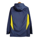 Jaqueta Corta-Vento Real Madrid 23/24 - Masculina Adidas - Azul com detalhes em amarelo