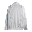 Jaqueta Corta-Vento Real Madrid 23/24 - Masculina Adidas - Branca com detalhes em azul