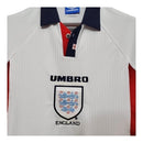 Camisa Retrô Seleção da Inglaterra I 1998 - Masculina Umbro - Branca com detalhes em azul e vermelho