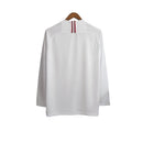 Camisa Retrô Paris Saint-Germain Edição Champions League 2018/2019 manga longa - Masculina Jordan - Branca com detalhes em branco e vermelho e preto