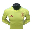 Camisa Seleção Espanha II 24/25 manga longa - Jogador Adidas Masculina - Amarela