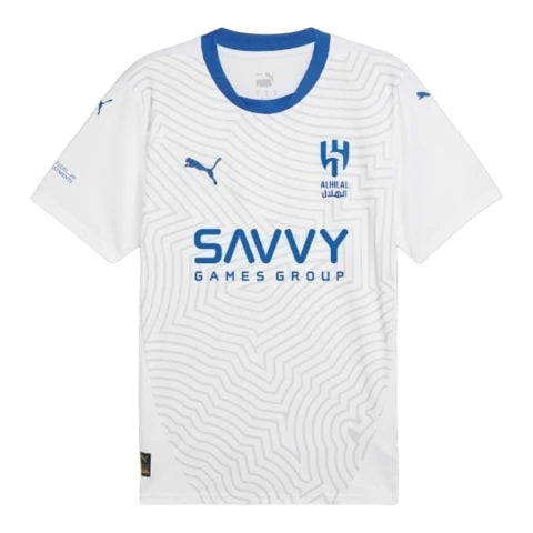 Camisa Al-Hilal II 24/25 - Torcedor Puma Masculina - Branca com detalhes em azul
