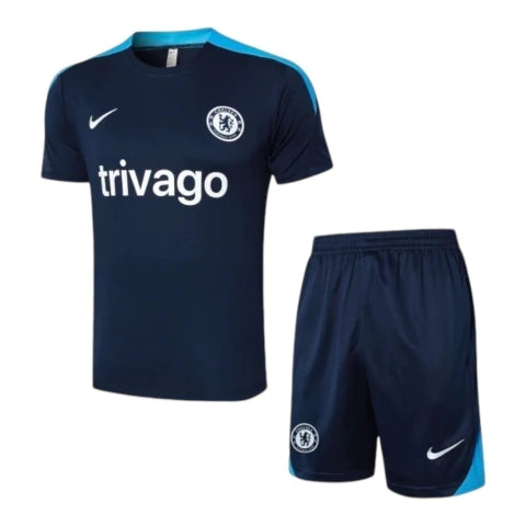 Kit Treino adulto - Camisa e Shorts - Chelsea Nike 24/25 - Azul