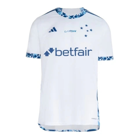 Camisa Cruzeiro II 24/25 - Torcedor Adidas Masculina - Branca com detalhes em azul