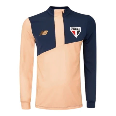 Camisa São Paulo Treino 24/25 manga longa - Torcedor New Balance Masculina - Azul e bege