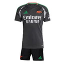 Kit Infantil Arsenal II 24/25 - Adidas - Preto com detalhes em branco e verde e vermelho