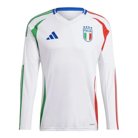 Camisa Seleção Itália II 24/25 manga longa - Torcedor Adidas Masculina - Branca