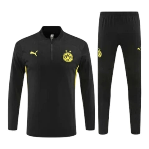 Conjunto Borussia Dortmund Treino 24/25 - Masculino Puma - Preto com detalhes em amarelo