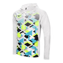 Jaqueta Corta-Vento Lazio Pré -jogo 24/25 - Masculina Mizuno - Branca com detalhes em amarelo e azul