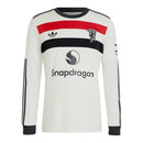 Camisa Manchester United III 24/25 manga longa - Torcedor Adidas Masculina - Branca com detalhes em preto