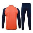 Conjunto Manchester United Treino 24/25 - Masculino Adidas - Laranja e azul