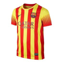Camisa Retrô Barcelona II 2013/14 - Masculina Nike - Amarela com listras em vermelho