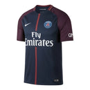 Camisa Retrô Paris Saint-Germain I 2017/18 - Masculina Nike - Azul com detalhes em roxo