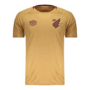 Camisa Athletico Paranaense Treino 25/26 - Torcedor Umbro Masculina - Dourada com detalhes em marrom