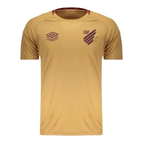 Camisa Athletico Paranaense Treino 25/26 - Torcedor Umbro Masculina - Dourada com detalhes em marrom