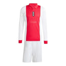 Kit infantil Ajax Edição Aniversário 125 anos 25/26 manga longa - Adidas - Branco e vermelho