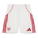 Short Arsenal I 25/26 - Masculino Adidas - Branco com detalhes em vermelho