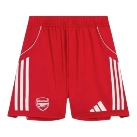 Short Arsenal 25/26 - Masculino Adidas - Vermelho com detalhes em branco