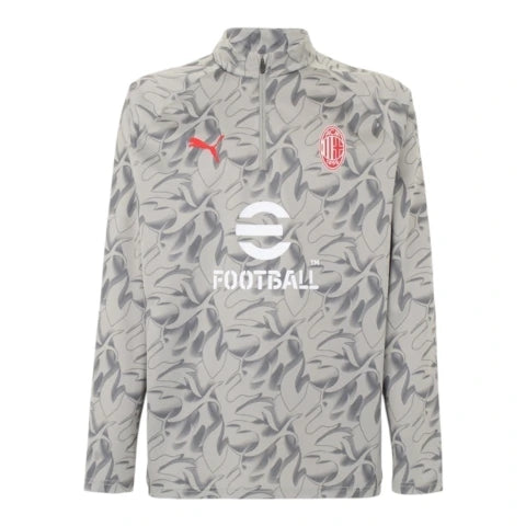 Jaqueta Corta-Vento AC Milan Pré-jogo 25/26 - Masculina Puma - Cinza