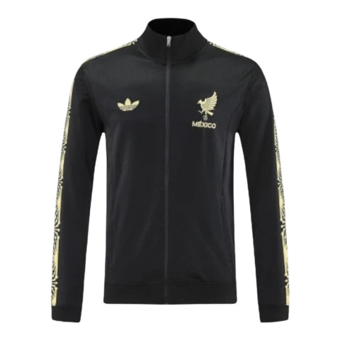 Jaqueta Corta-Vento Seleção México I 25/26 - Masculina Adidas - Preta com detalhes em dourado