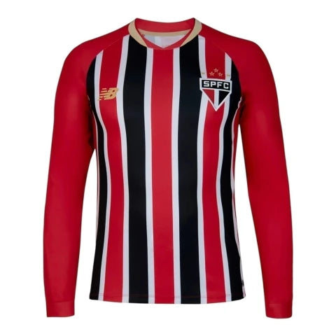 Camisa São Paulo II 25/26 manga longa - Torcedor New Balance Masculina - Vermelha e preta