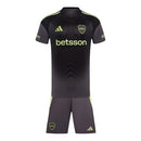 Kit Infantil Boca Juniors Goleiro 25/26 - Adidas - Preto com detalhes em cinza e verde