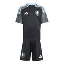 Kit Infantil Aston Villa II 25/26 - Adidas - Preto e cinza