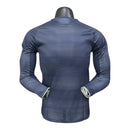 Camisa Real Madrid II 25/26 manga longa - Jogador Adidas Masculina - Azul com detalhes em amarelo
