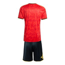 Kit Infantil Seleção Bélgica I 26/27 - Adidas - Vermelho e preto