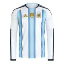 Camisa Seleção Argentina I 26/27 manga longa - Torcedor Adidas Masculina - Branca e azul