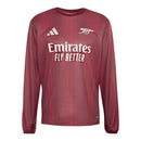 Camisa Arsenal Pré-jogo 25/26 manga longa - Torcedor Adidas Masculina - Bordô